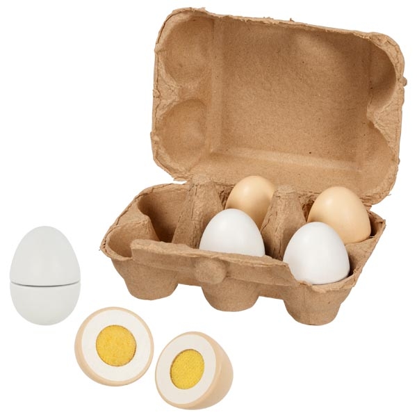 huevos con velcro de madera