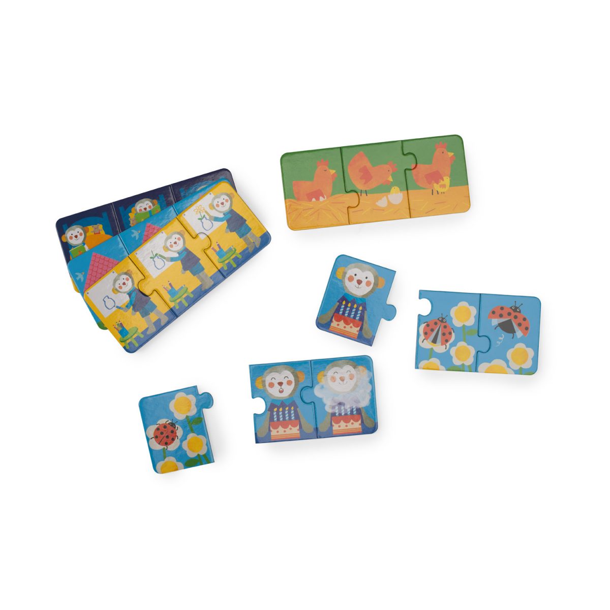 Puzzles 3 peces històries Popipop - Moulin Roty - Imagen 2