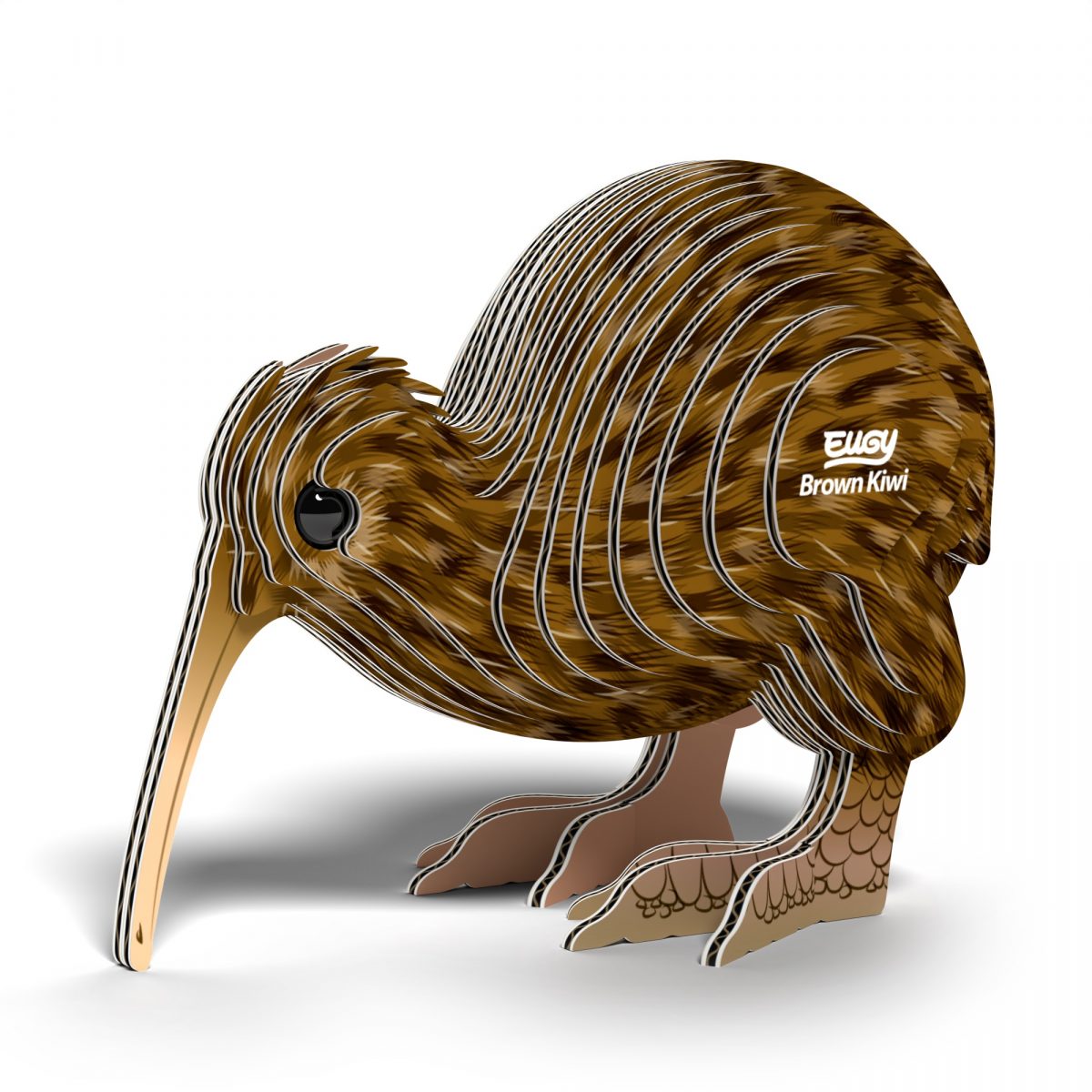 Eugy Brown Kiwi puzzle 3d