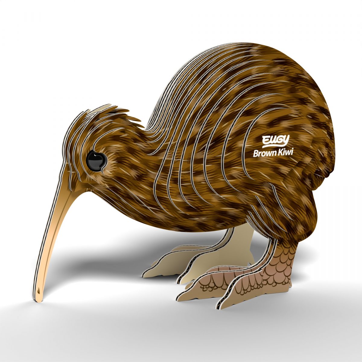 Eugy Brown Kiwi puzzle 3d