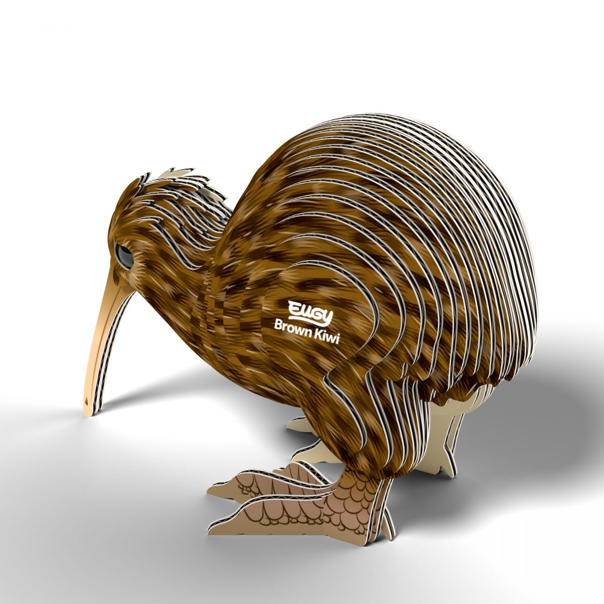 Eugy Brown Kiwi puzzle 3d