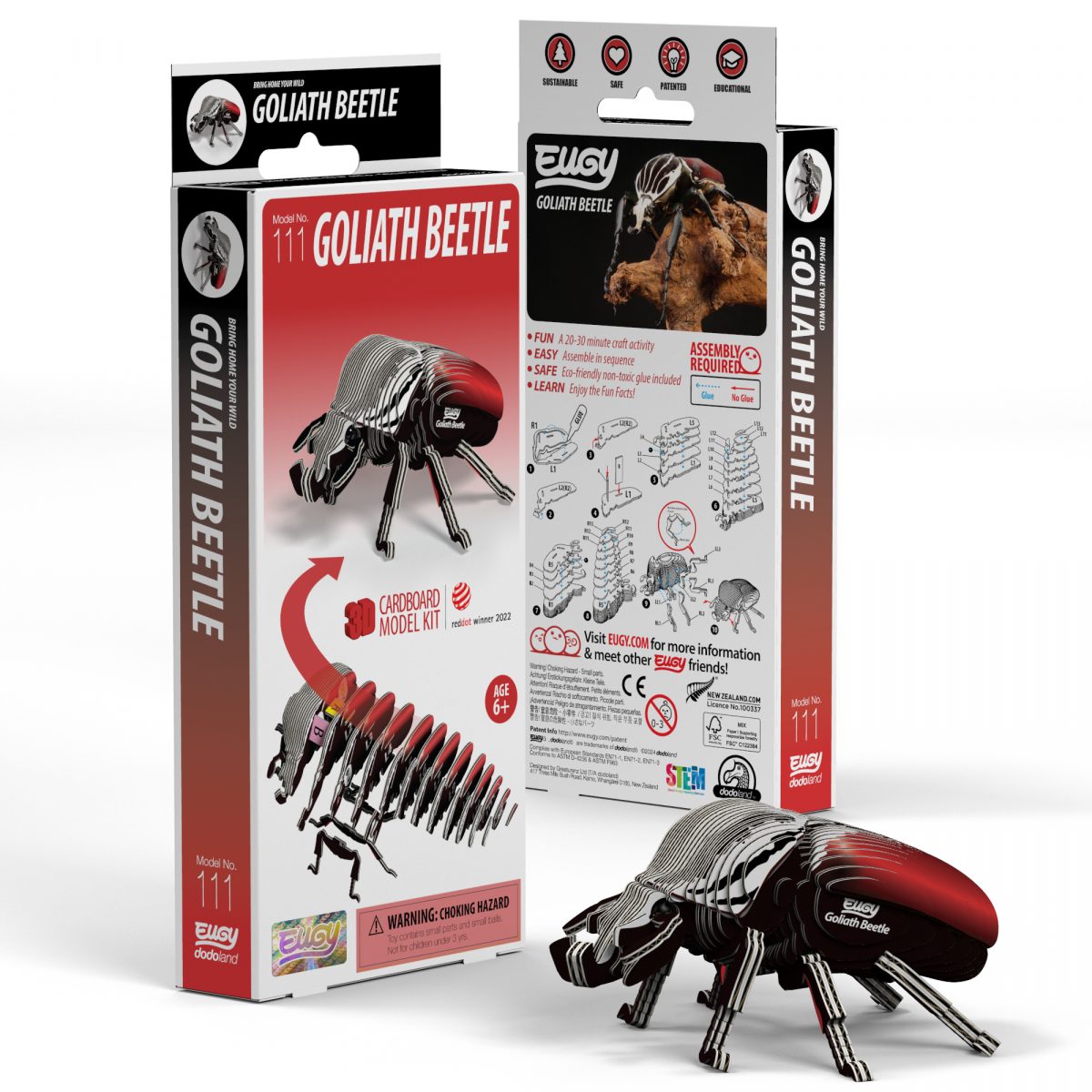 Eugy Goliath beetle puzzle 3d