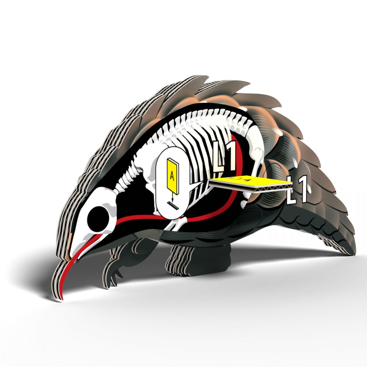 Eugy Pangolin puzzle 3d