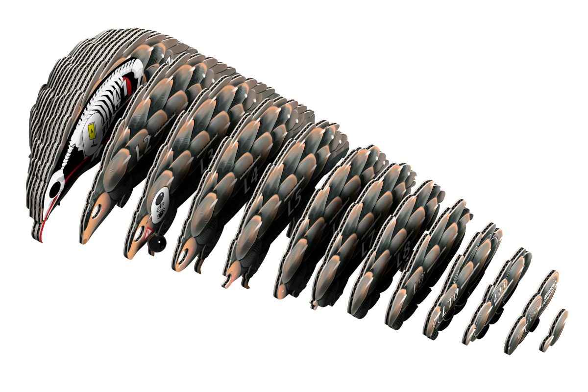 Eugy Pangolin puzzle 3d