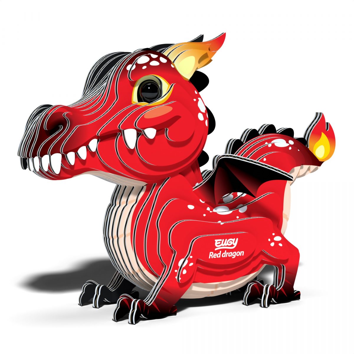 Eugy Red dragon puzzle 3d