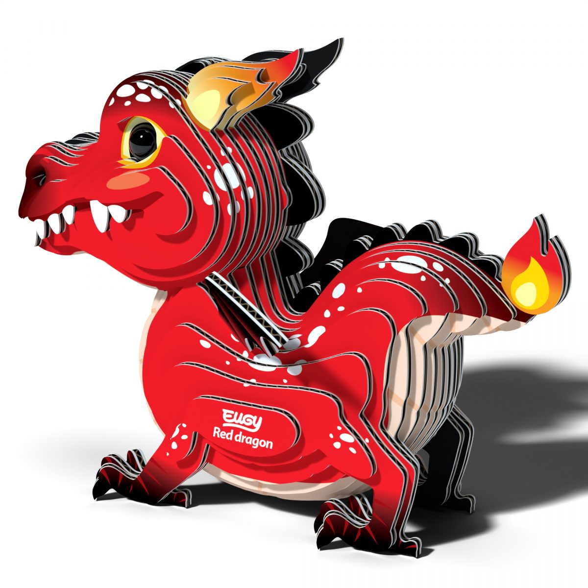 Eugy Red dragon puzzle 3d