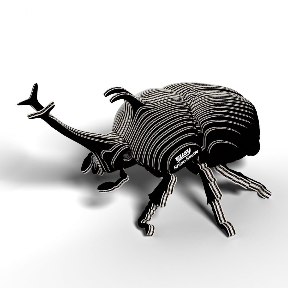 Eugy rhino beetle puzzle 3d