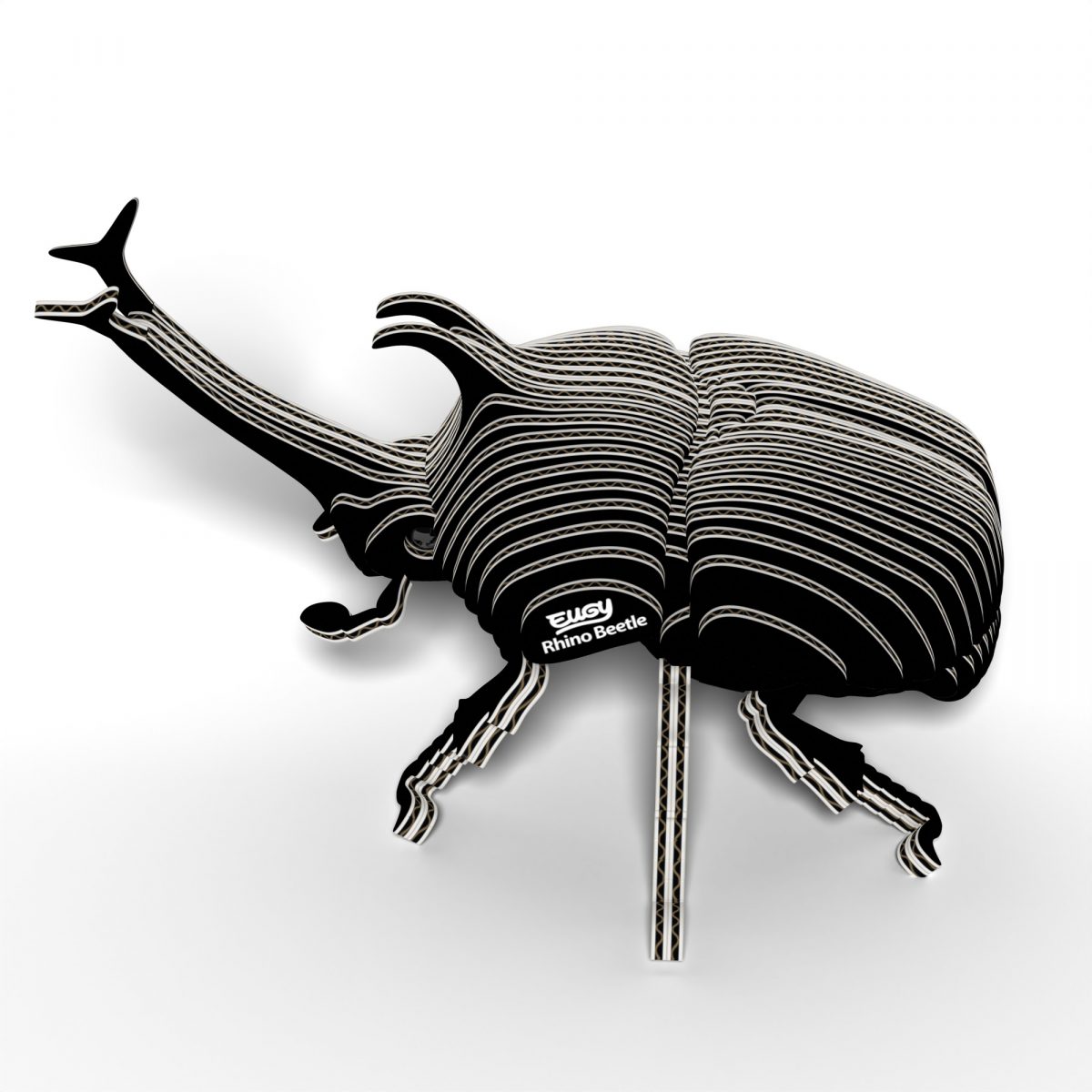 Eugy rhino beetle puzzle 3d