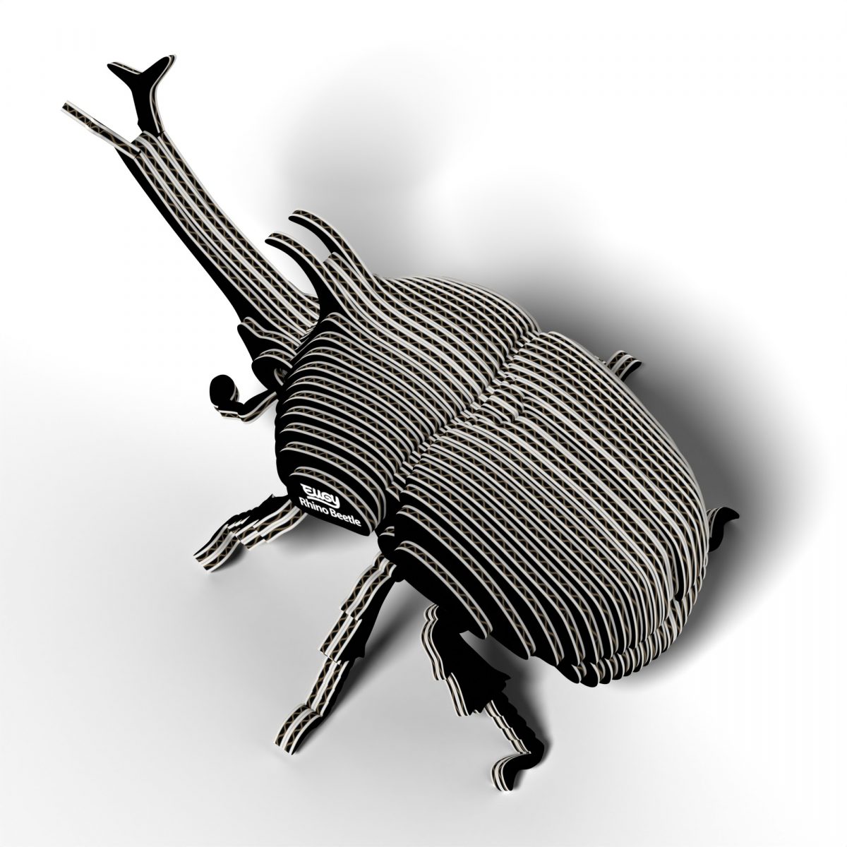 Eugy rhino beetle puzzle 3d
