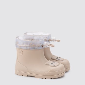 botes d'aigua gat beige