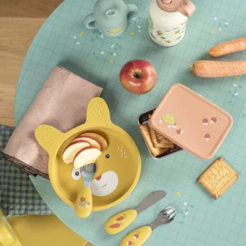 set vaixella silicona trois petits lapins