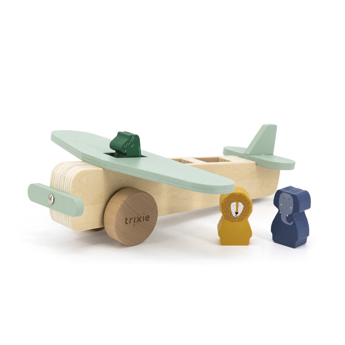 avión madera animales trixie