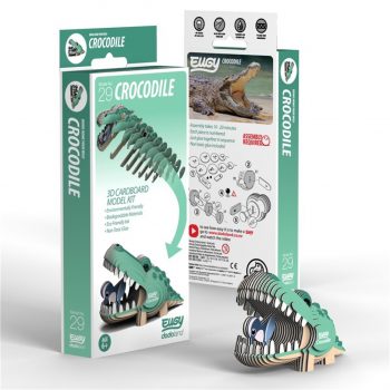 Figura 3D montable Cocodrilo nuevo crocodile Eugy, con valores educativos y respetuosos con el medio ambiente. 100% reciclable libre de toxicos