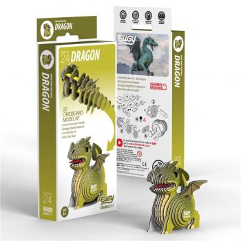 Figura 3D montable dragón nuevo Eugy, con valores educativos y respetuosos con el medio ambiente. 100% reciclable libre de toxicos