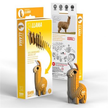 Figura 3D montable Llama Nuevo Eugy, con valores educativos y respetuosos con el medio ambiente. 100% reciclable libre de toxicos