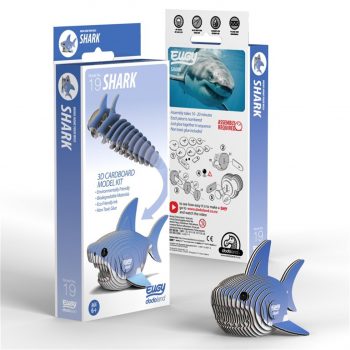 Figura 3D montable Shark nuevo tiburón Eugy, con valores educativos y respetuosos con el medio ambiente. 100% reciclable libre de toxicos