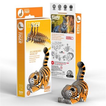 Figura 3D montable Tigre nuevo Eugy, con valores educativos y respetuosos con el medio ambiente. 100% reciclable libre de toxicos