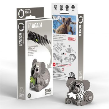Figura 3D montable Koala Nuevo Eugy, con valores educativos y respetuosos con el medio ambiente. 100% reciclable libre de toxicos