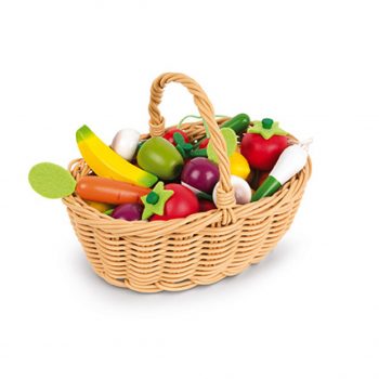 Cesta con frutas y verduras